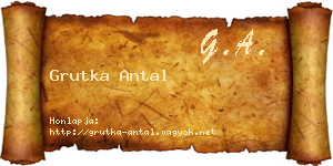 Grutka Antal névjegykártya